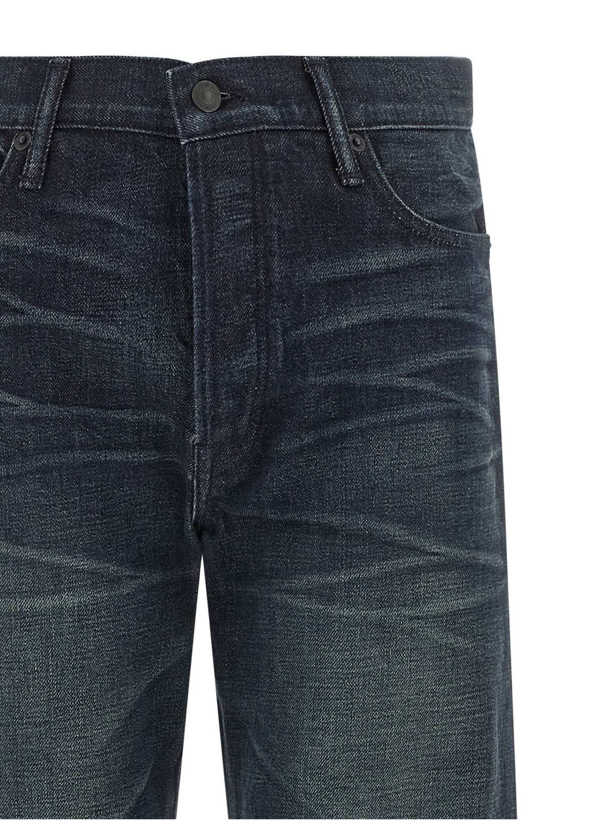 Blue denim jeans