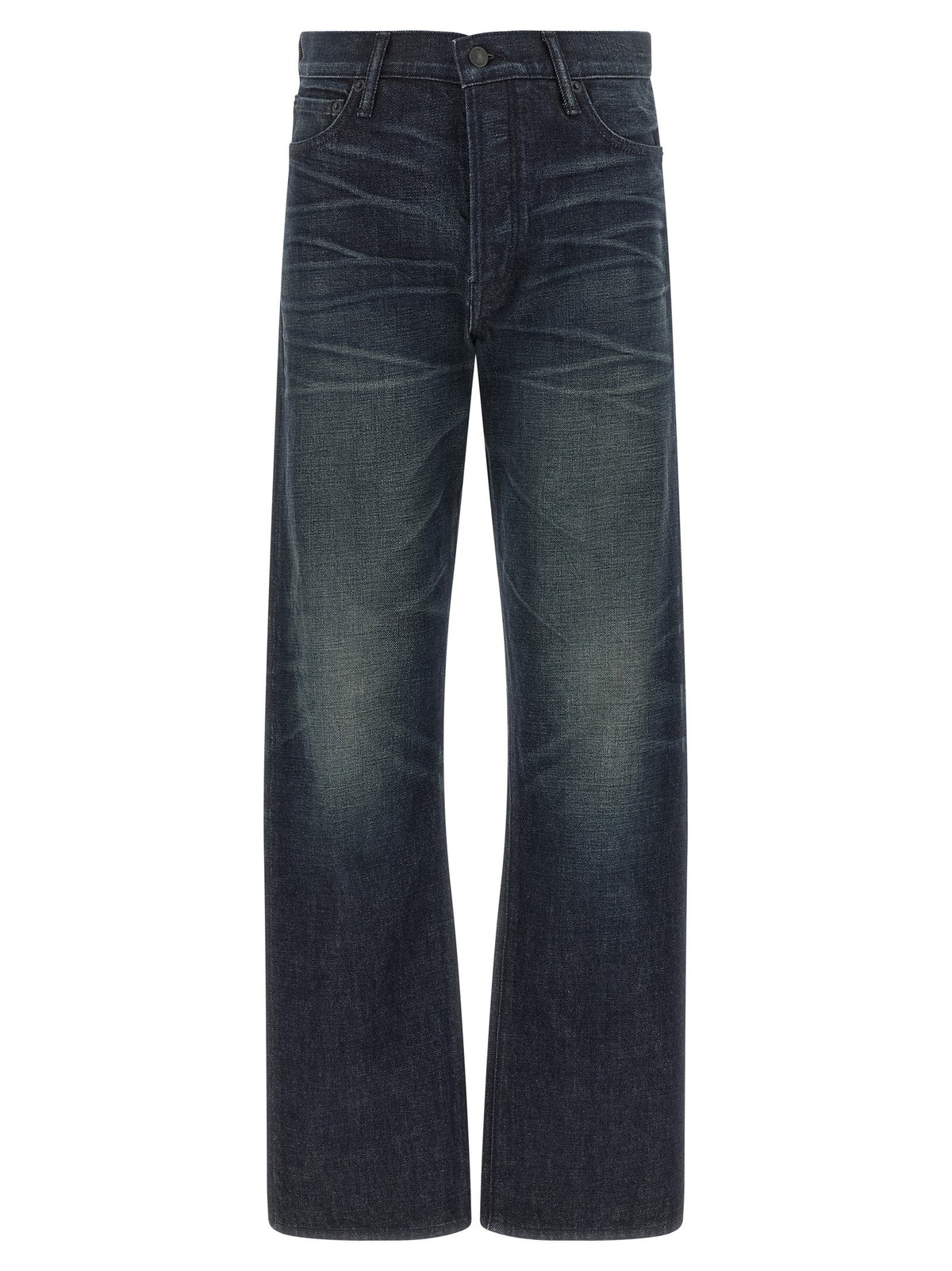 Blue denim jeans