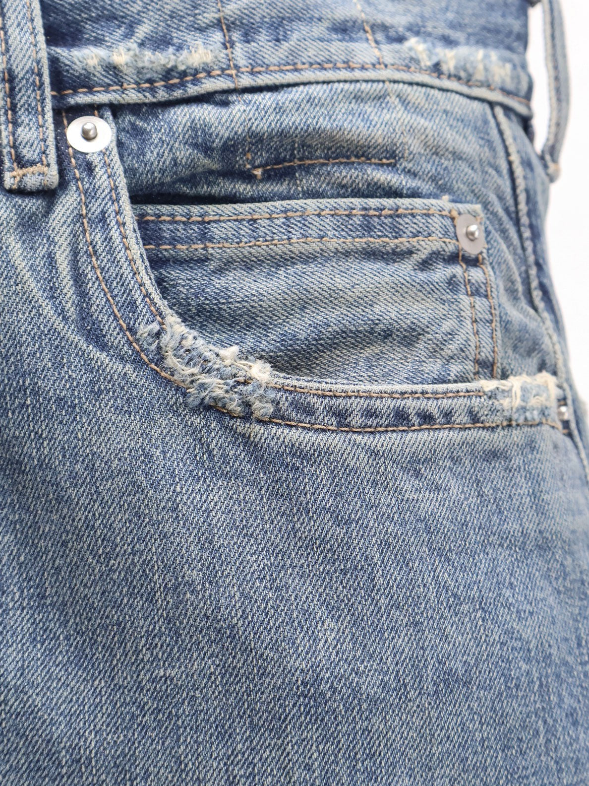 Blue denim jeans