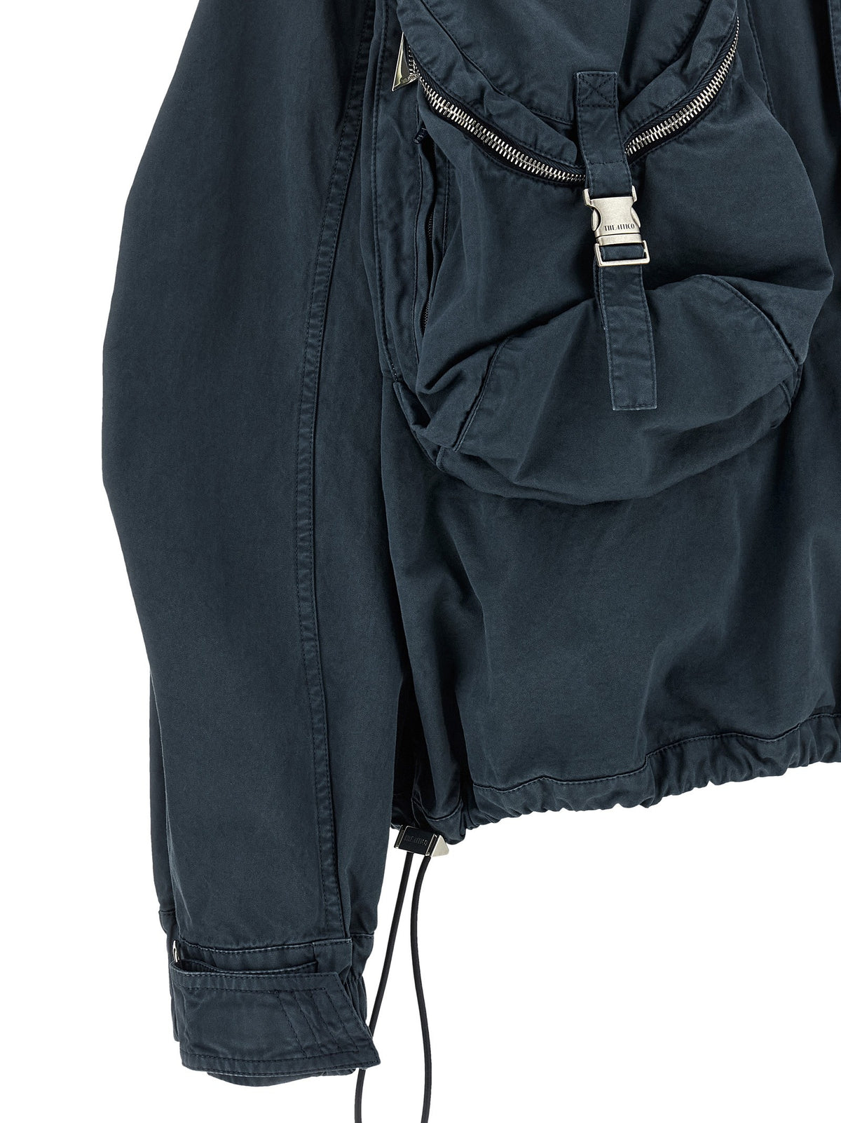 Blue utility bomber jacket