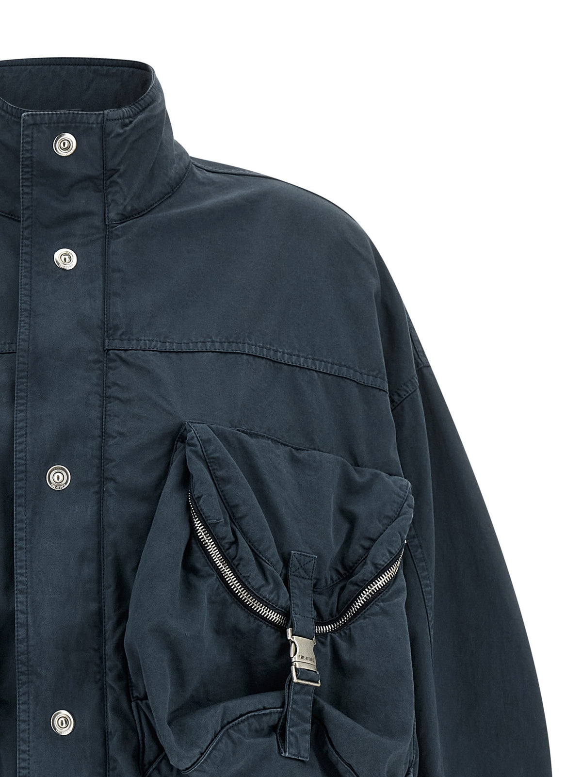 Blue utility bomber jacket