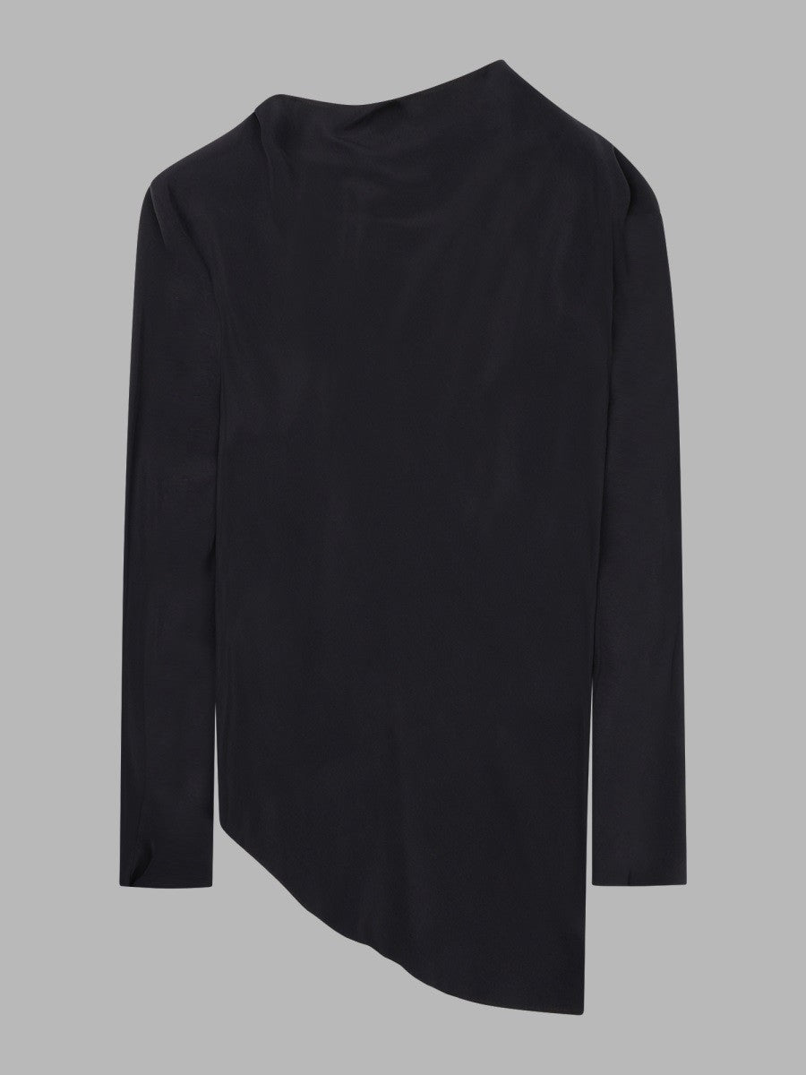 Blusa Asimmetrica Crepe De Chine