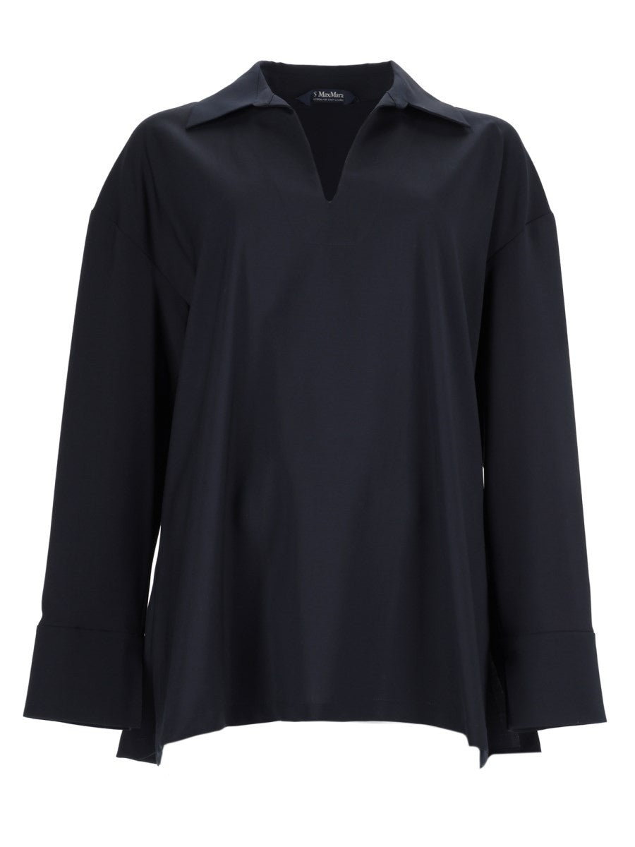 Blusa in Tela di Pura Lana