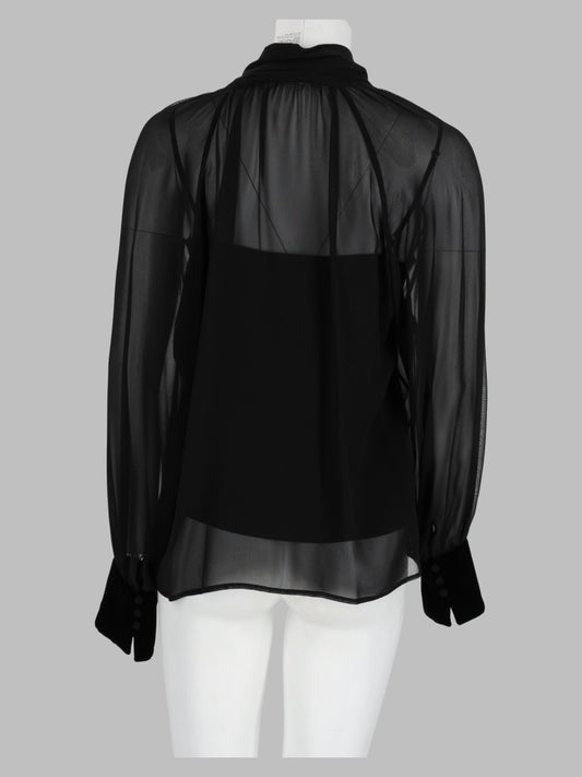 Blusa "Zattera" In Georgette Di Seta