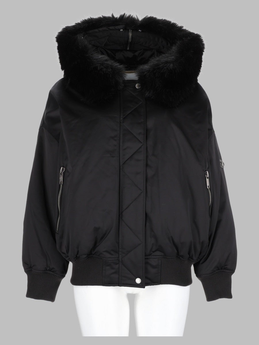 Bomber Cropped con Cappuccio