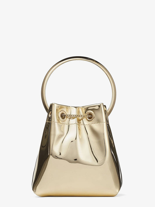 Bon Bon Metallic Leather Bucket Bag