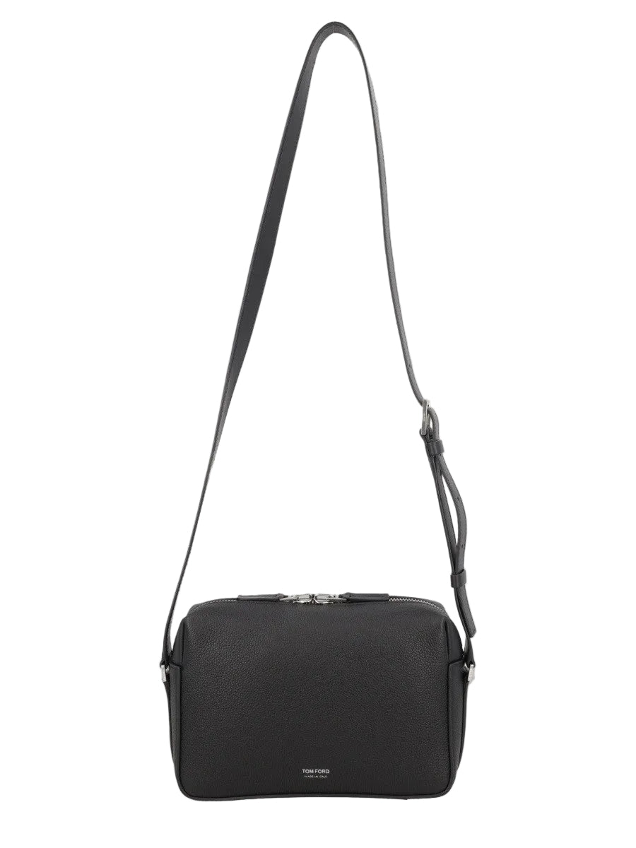 BORSA A TRACOLLA IN PELLE MARTELLATA