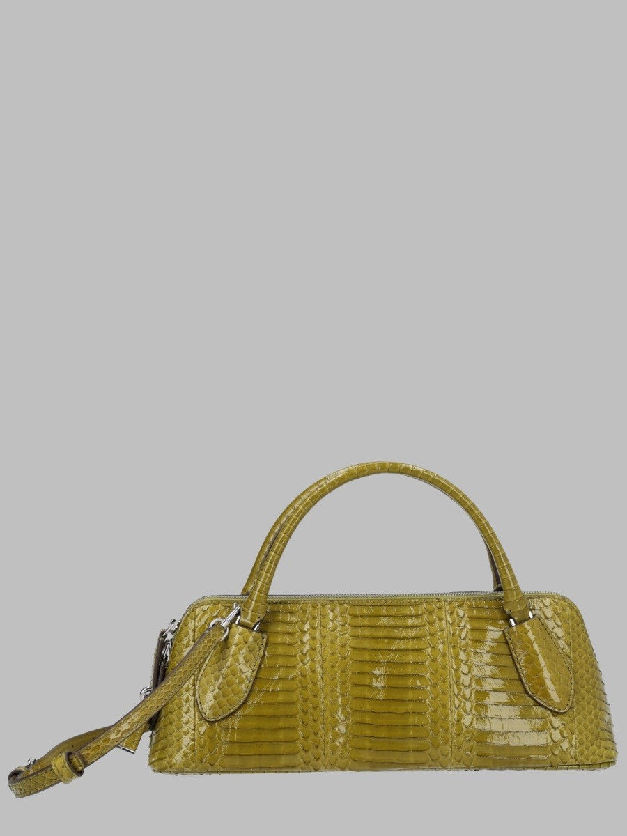 Borsa "Lock" In Pelle Di Serpente
