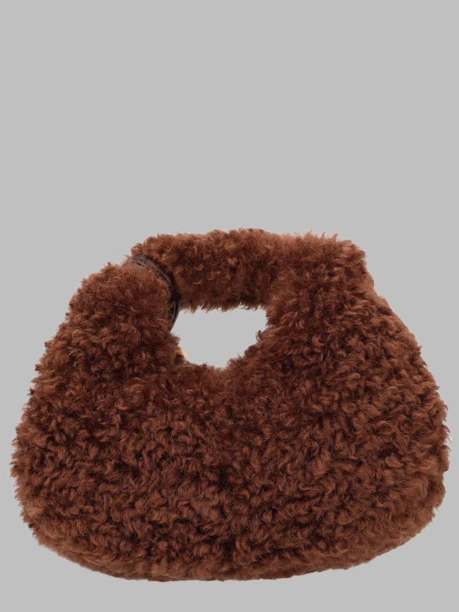 Borsa Mini Hobo in Faux Fur