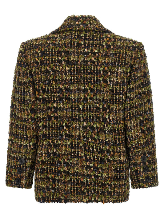 Bouclé tweed blazer