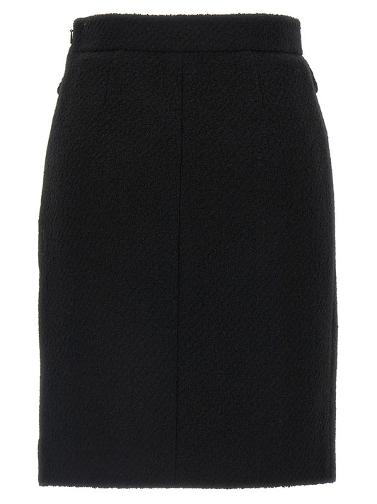 Bouclé wool skirt
