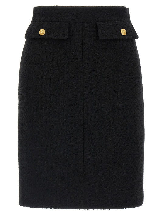 Bouclé wool skirt