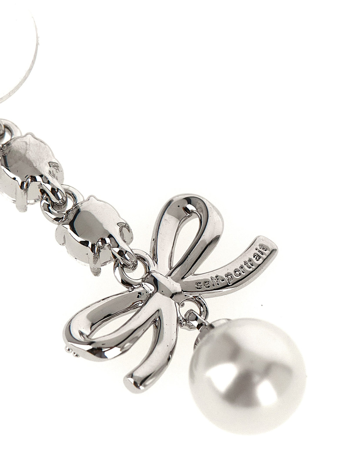 'Bow Crystal Charm' earrings