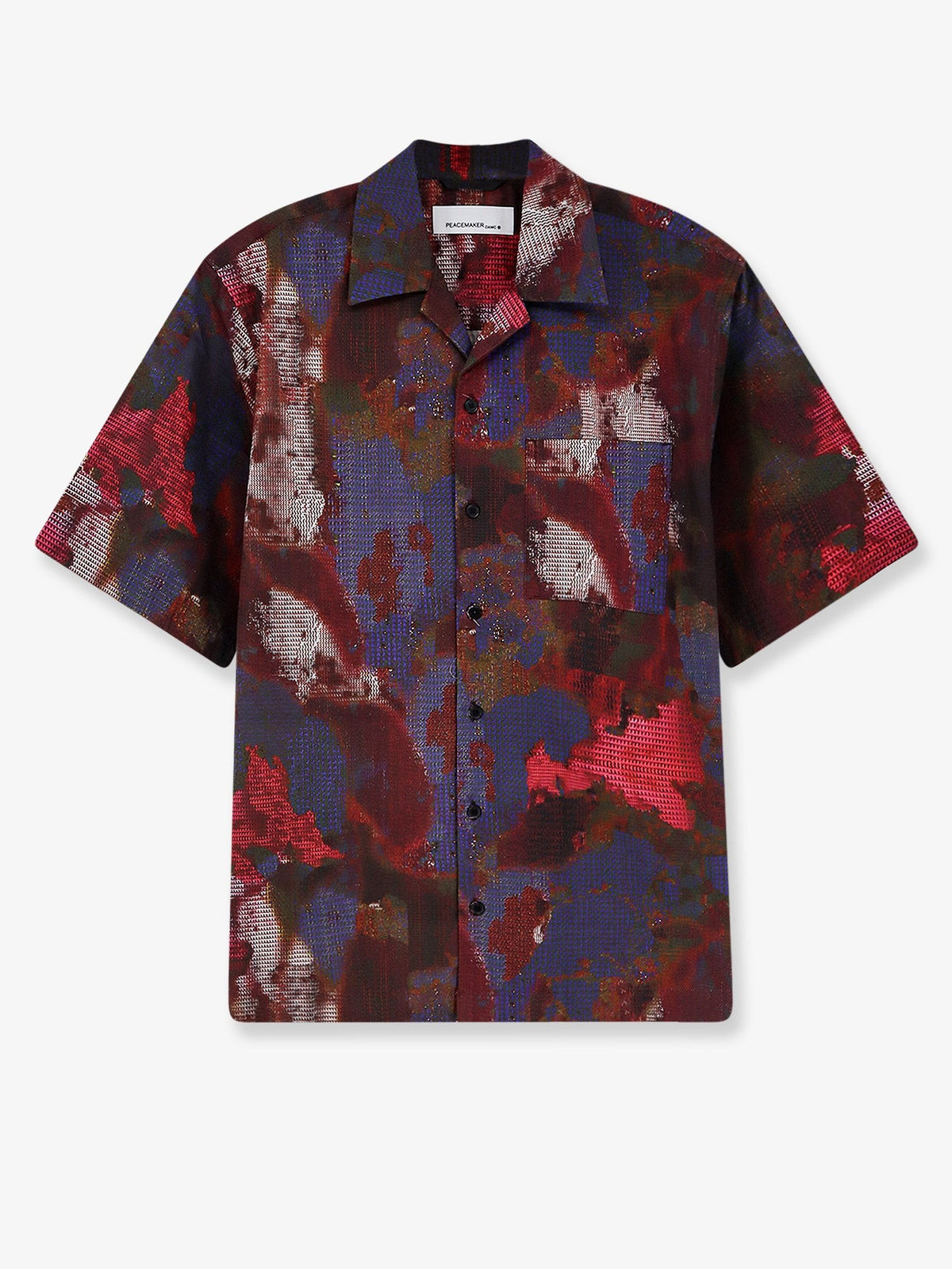 Boxy multicolor cotton shirt