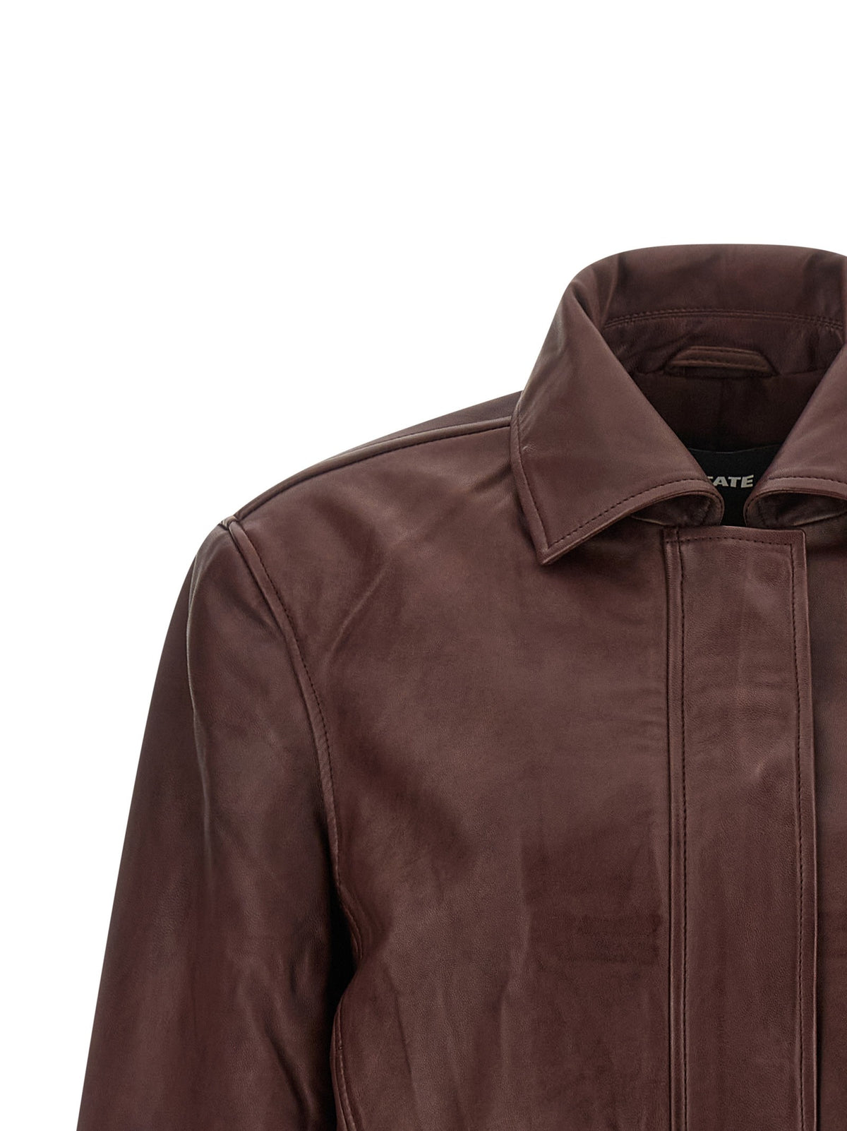 ' Boxy Square Leather' jacket