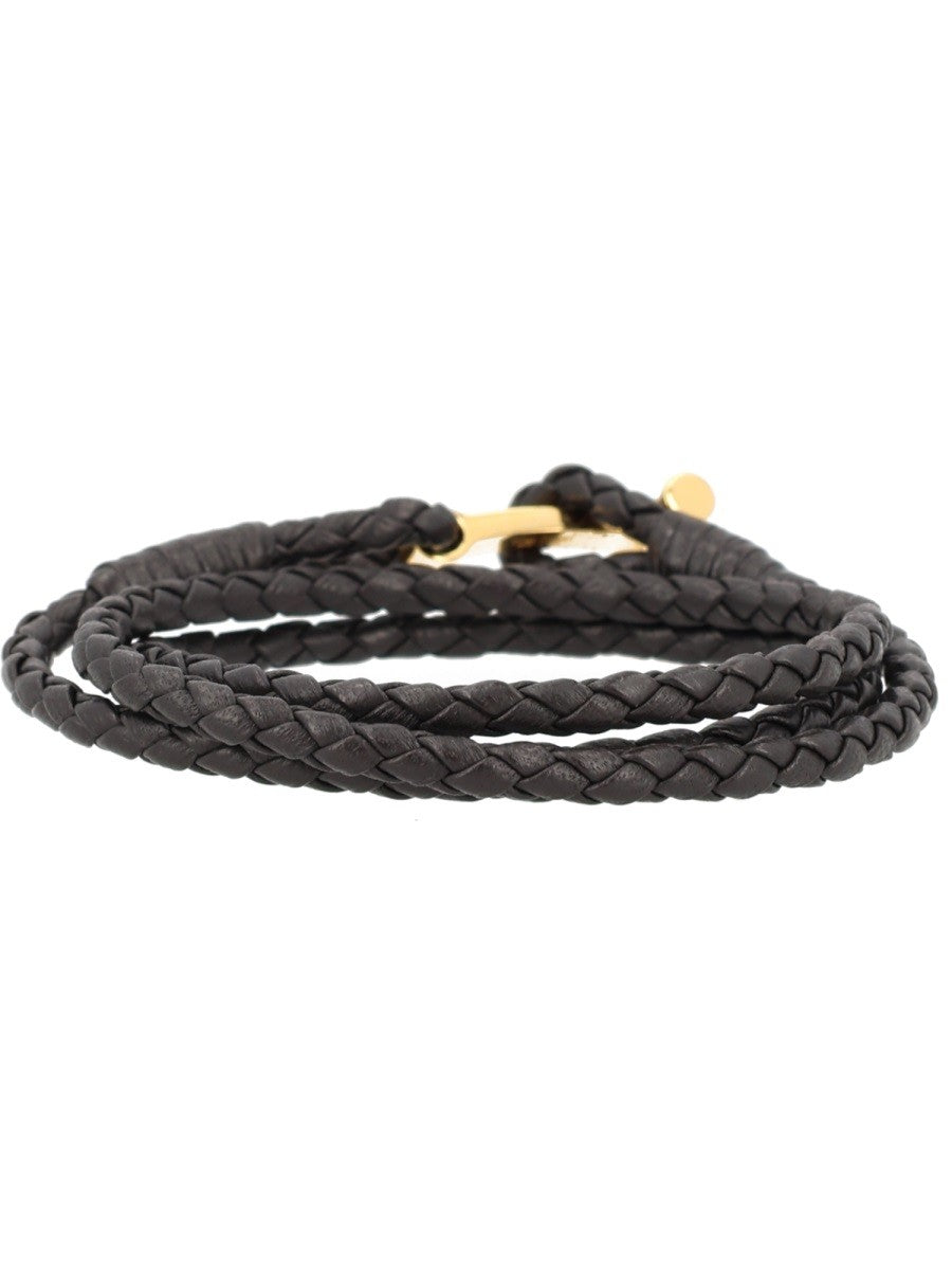 BRACCIALE IN PELLE INTRECCIATA
