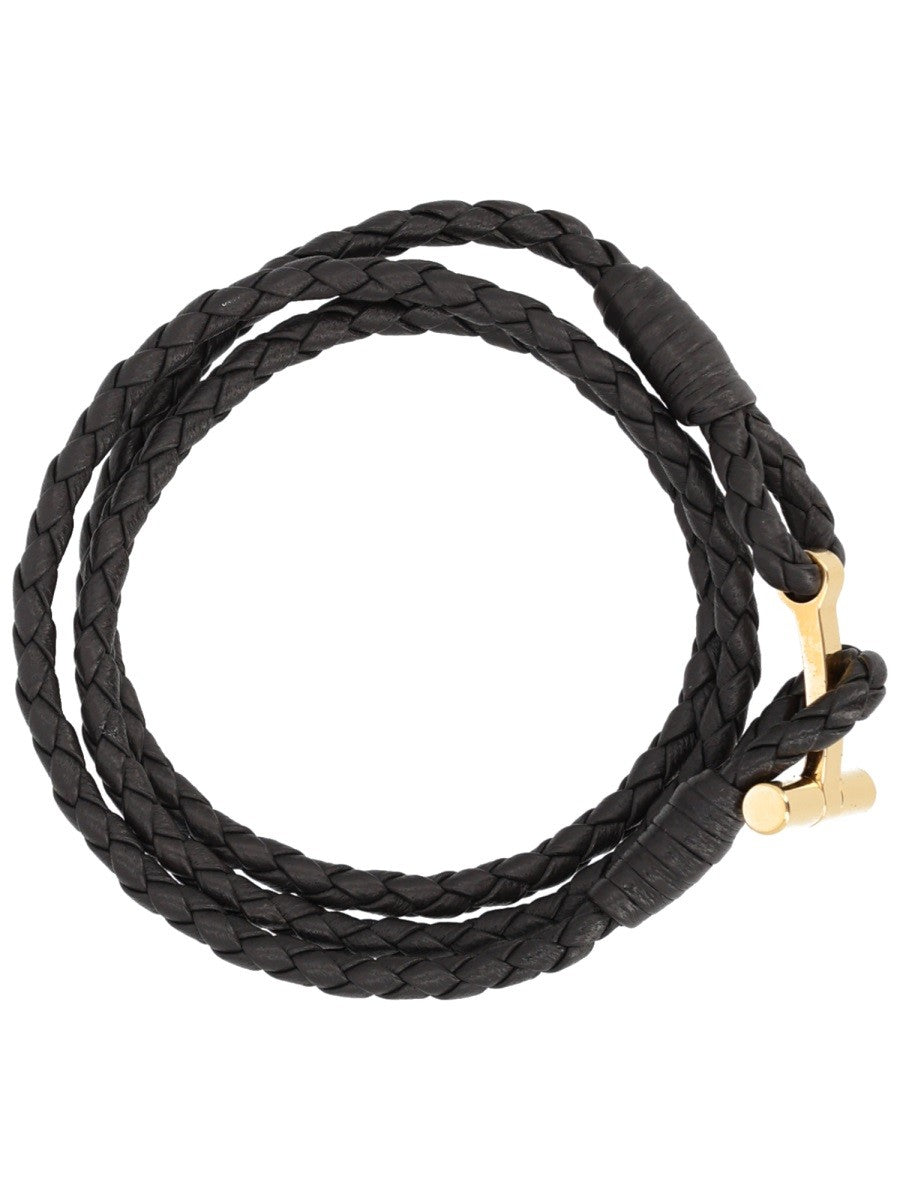 BRACCIALE IN PELLE INTRECCIATA