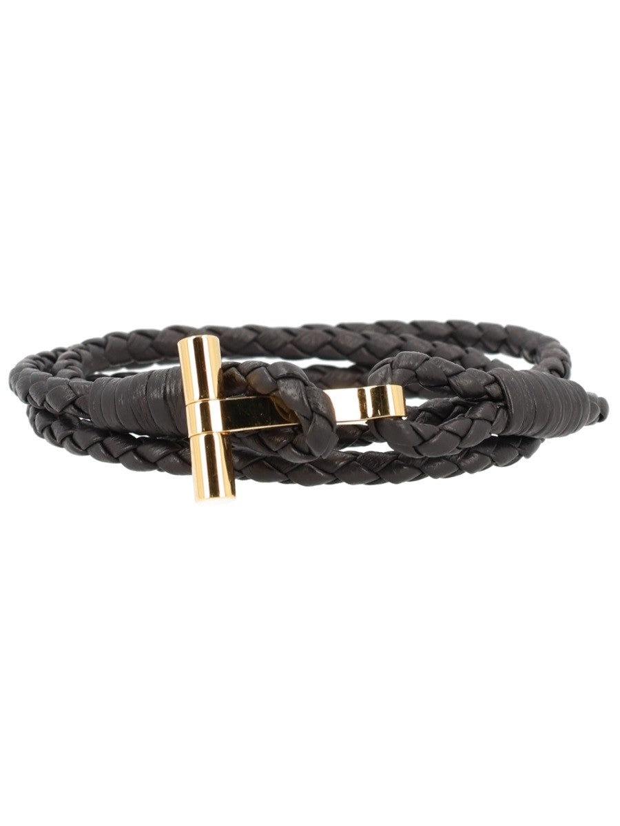 BRACCIALE IN PELLE INTRECCIATA