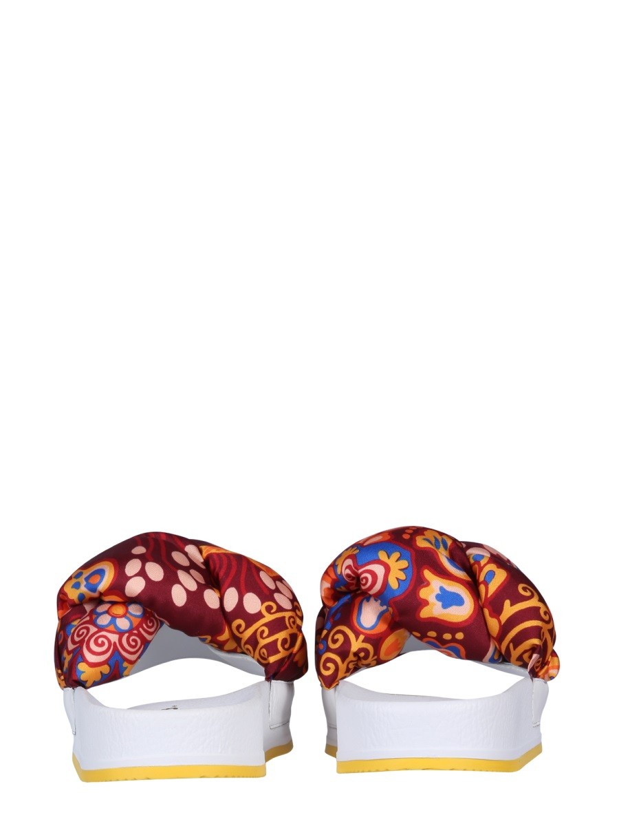 BRAID SLIDE SANDALS