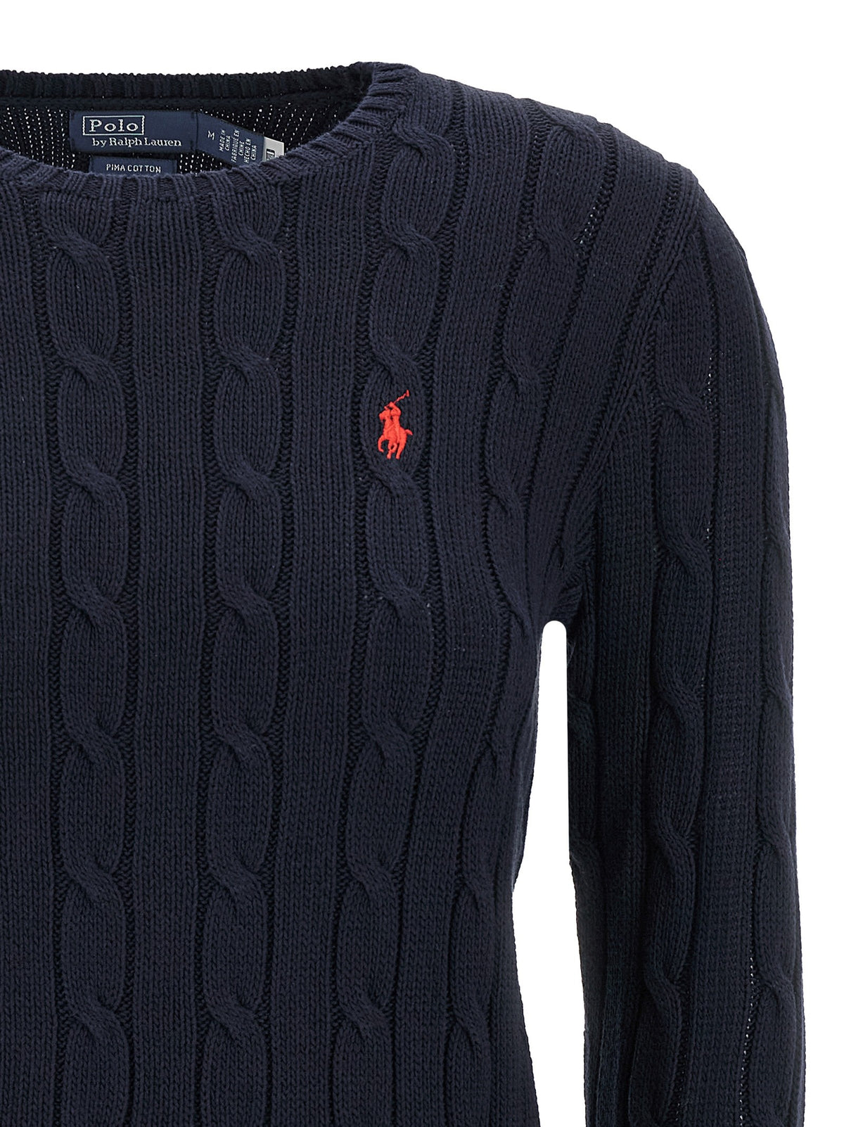 Braided cotton sweater