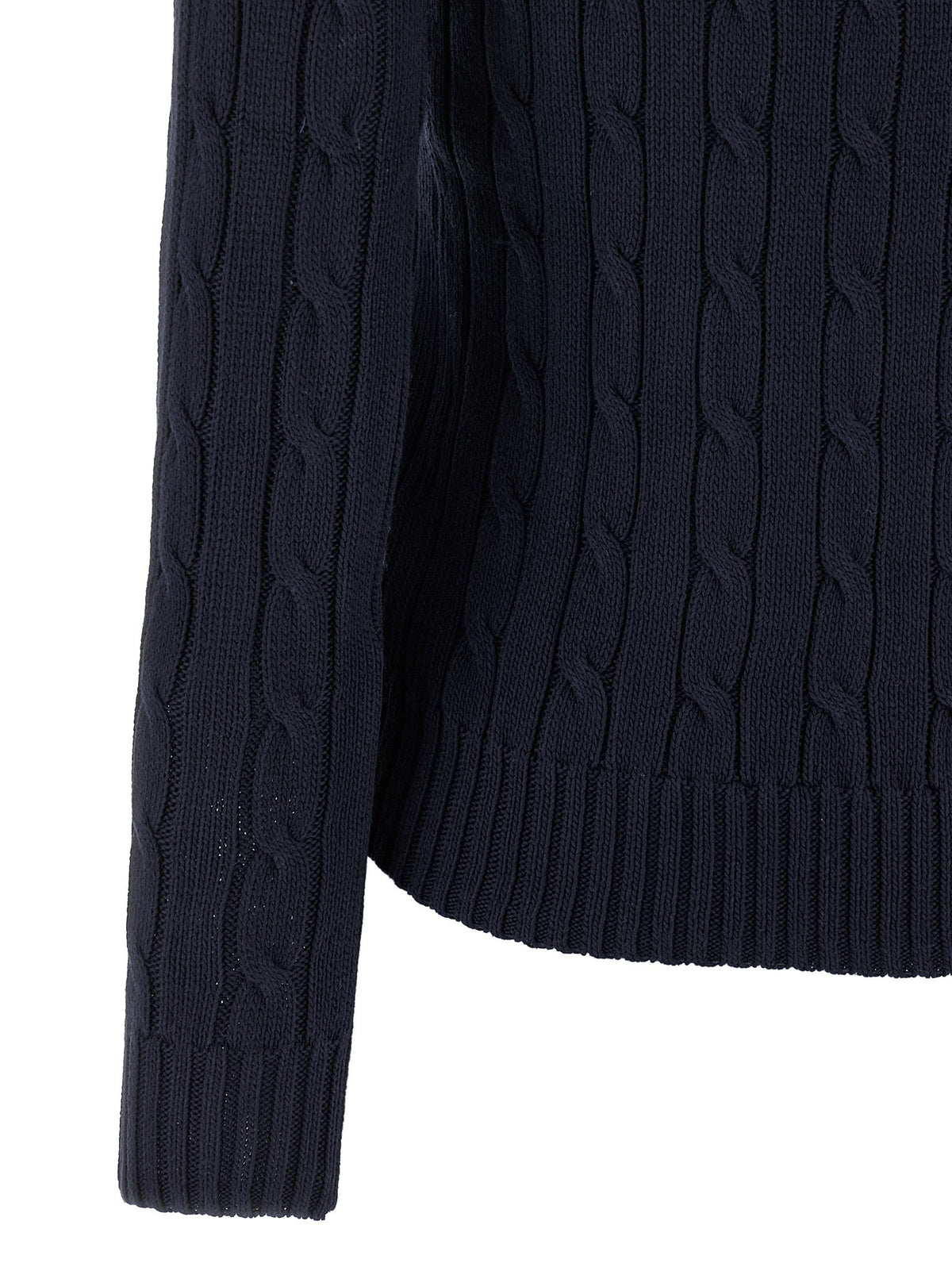 Braided cotton sweater