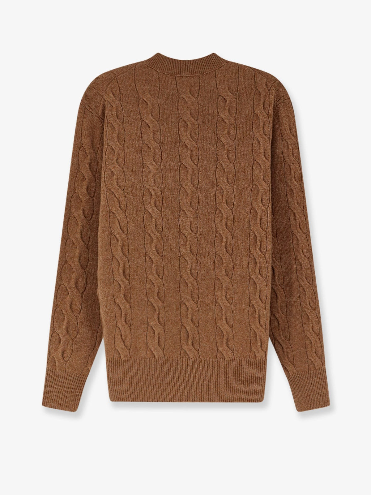 Braided knit wool sweater