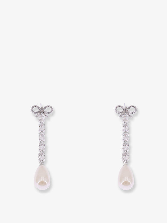 'Bow Pearl Droplet' earrings