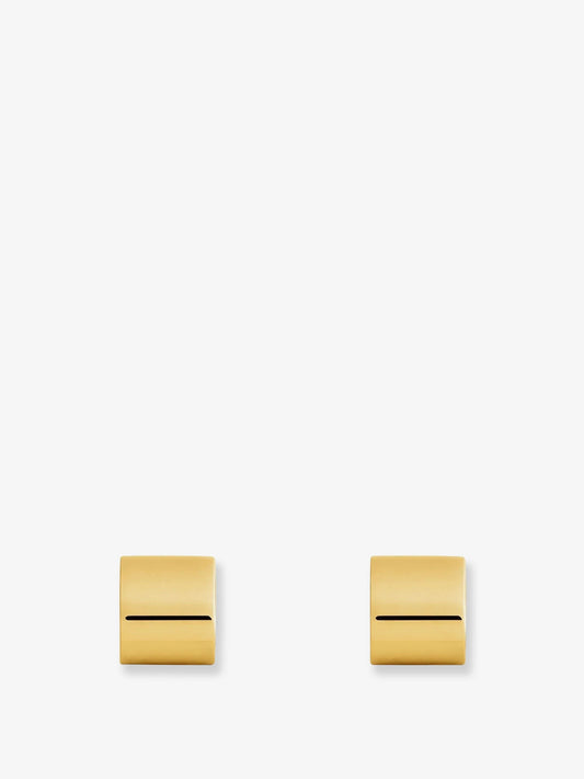 Brass Huggie Earrings