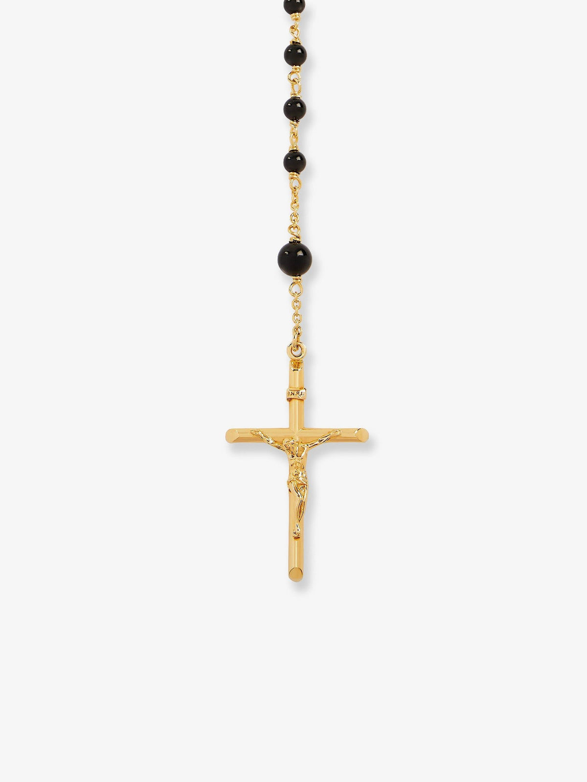 Brass necklace with cross