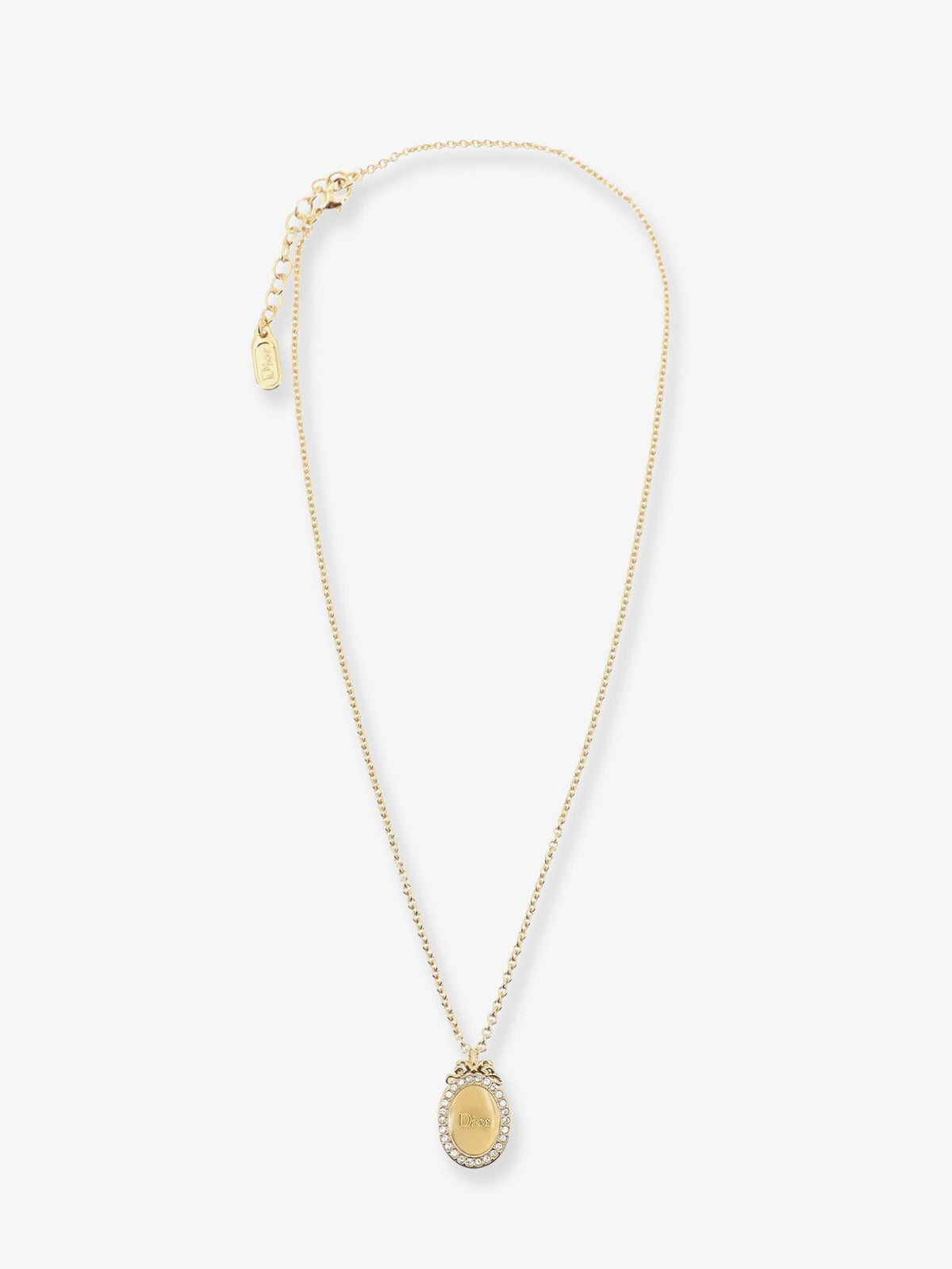 Brass necklace with Dior Médaillon pendant
