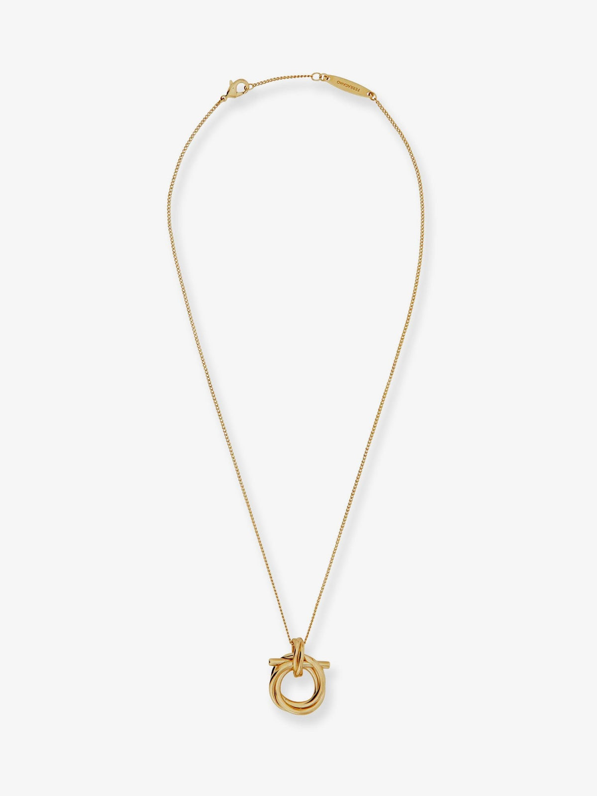 Brass necklace with Gancini pendant