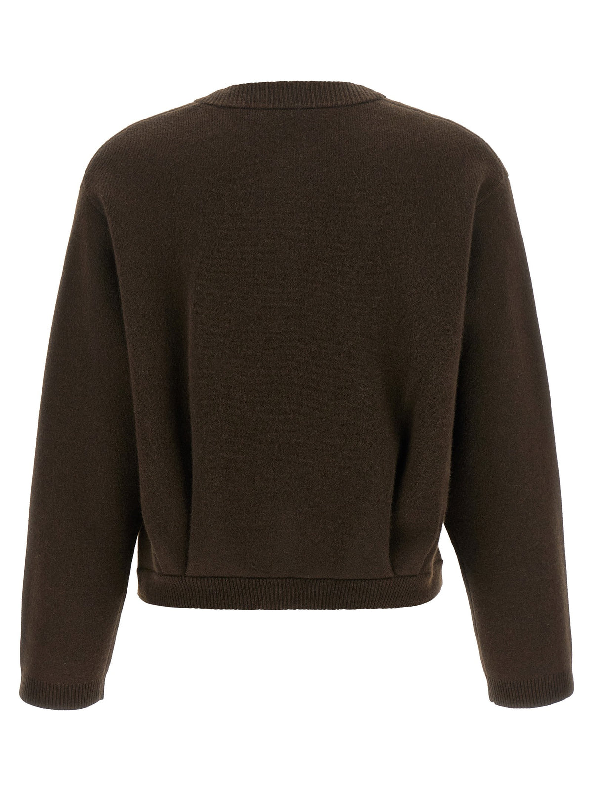 Brown flap pockets cardigan
