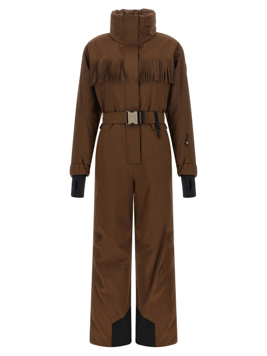 Brown fringed ski suit