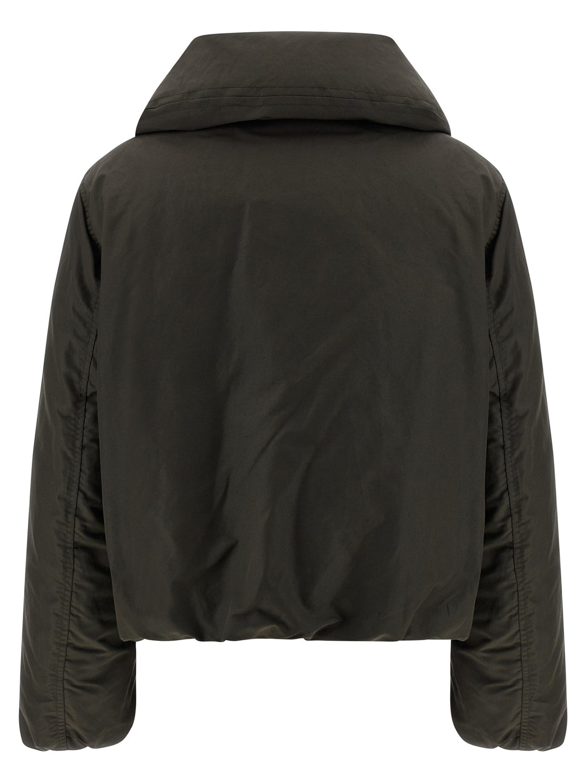 Bubble collar cropped down jacket