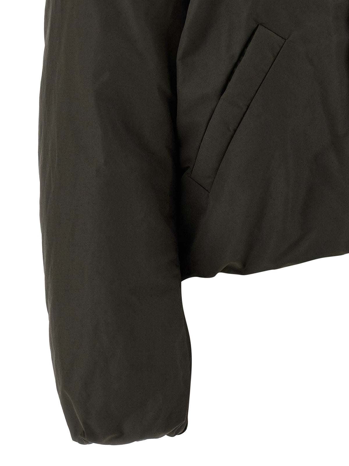Bubble collar cropped down jacket