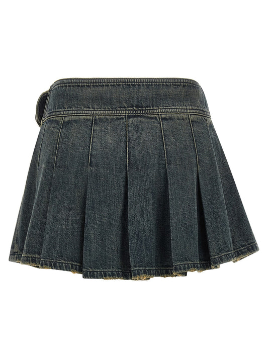 'Buckle Pleated' skirt