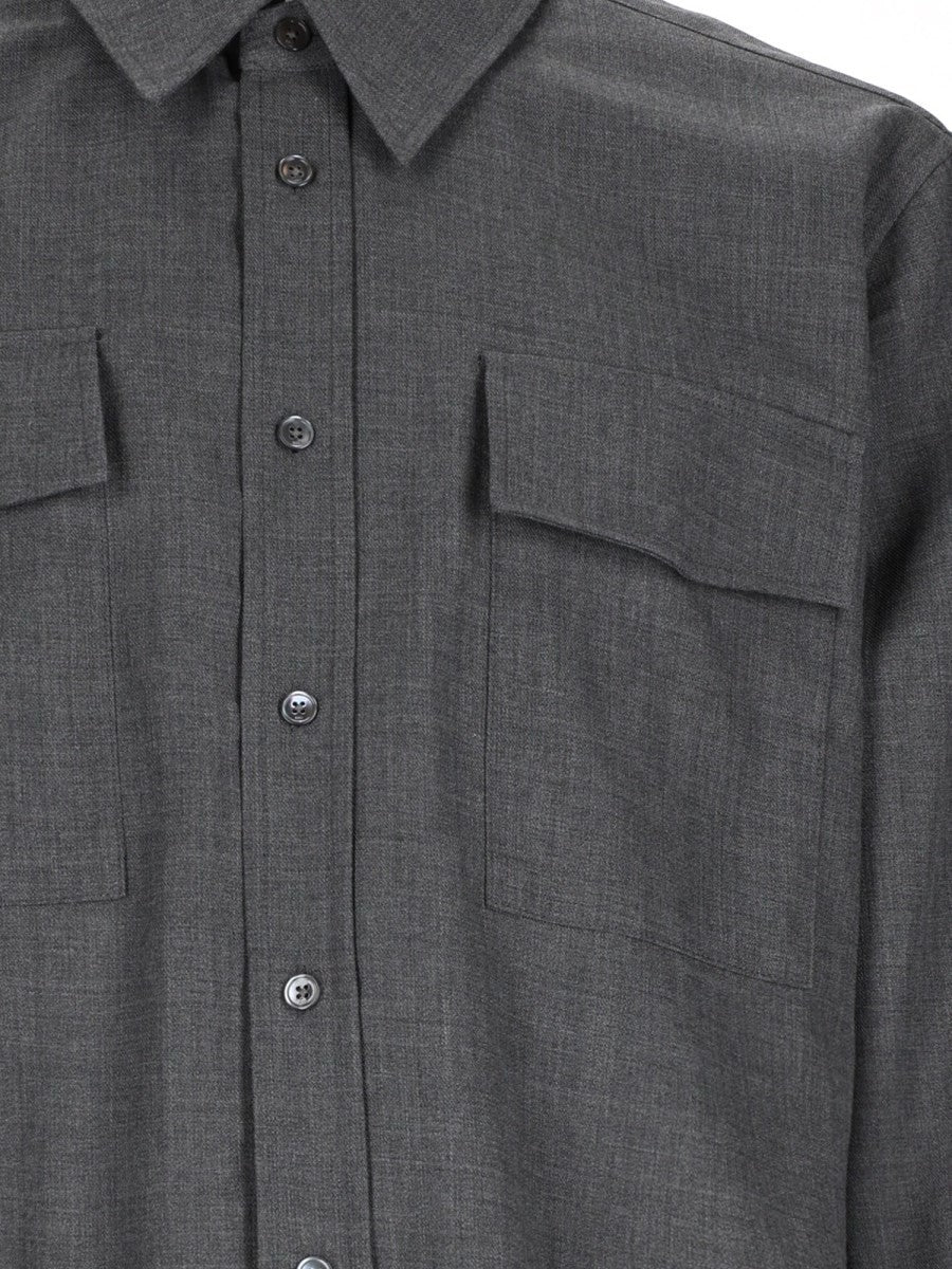 Camicia Classic Fit In Lana