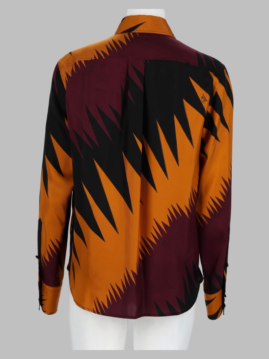 Camicia In Seta Con Stampa "Drago"