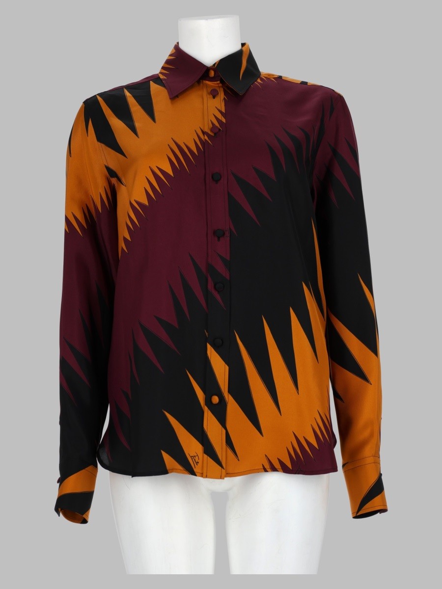 Camicia In Seta Con Stampa "Drago"