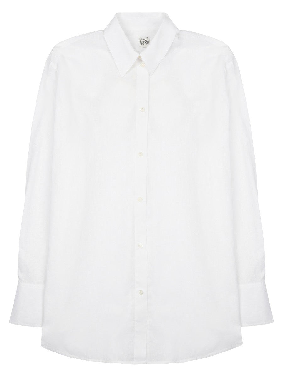 CAMICIA OVERSIZE IN COTONE E LINO