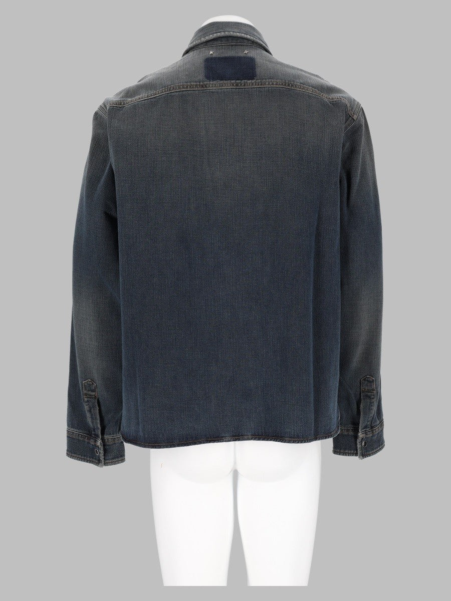 Camicia Slim Fit In Denim Di Cotone