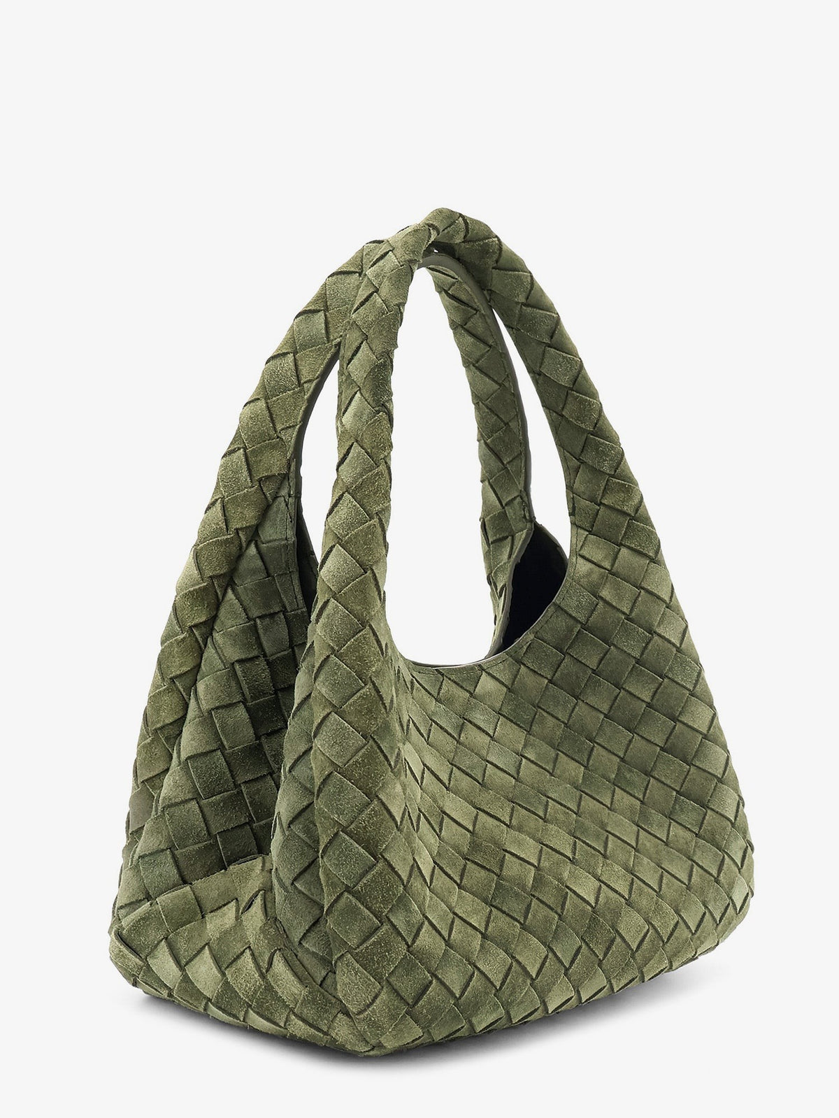 Campana Intrecciato suede shoulder bag