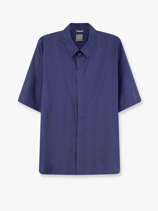 Cannage silk and lyocell shirt