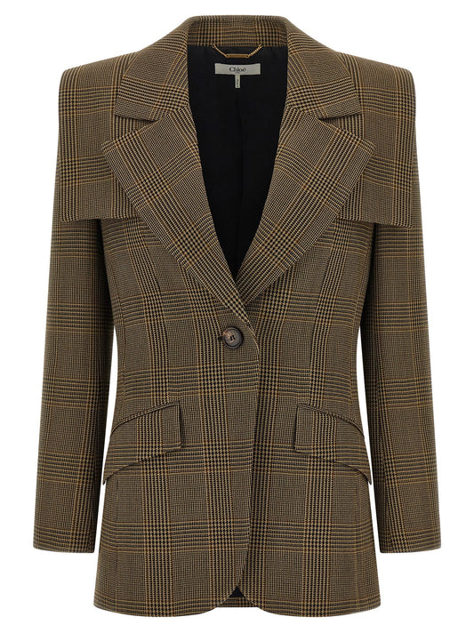 Cape detail blazer