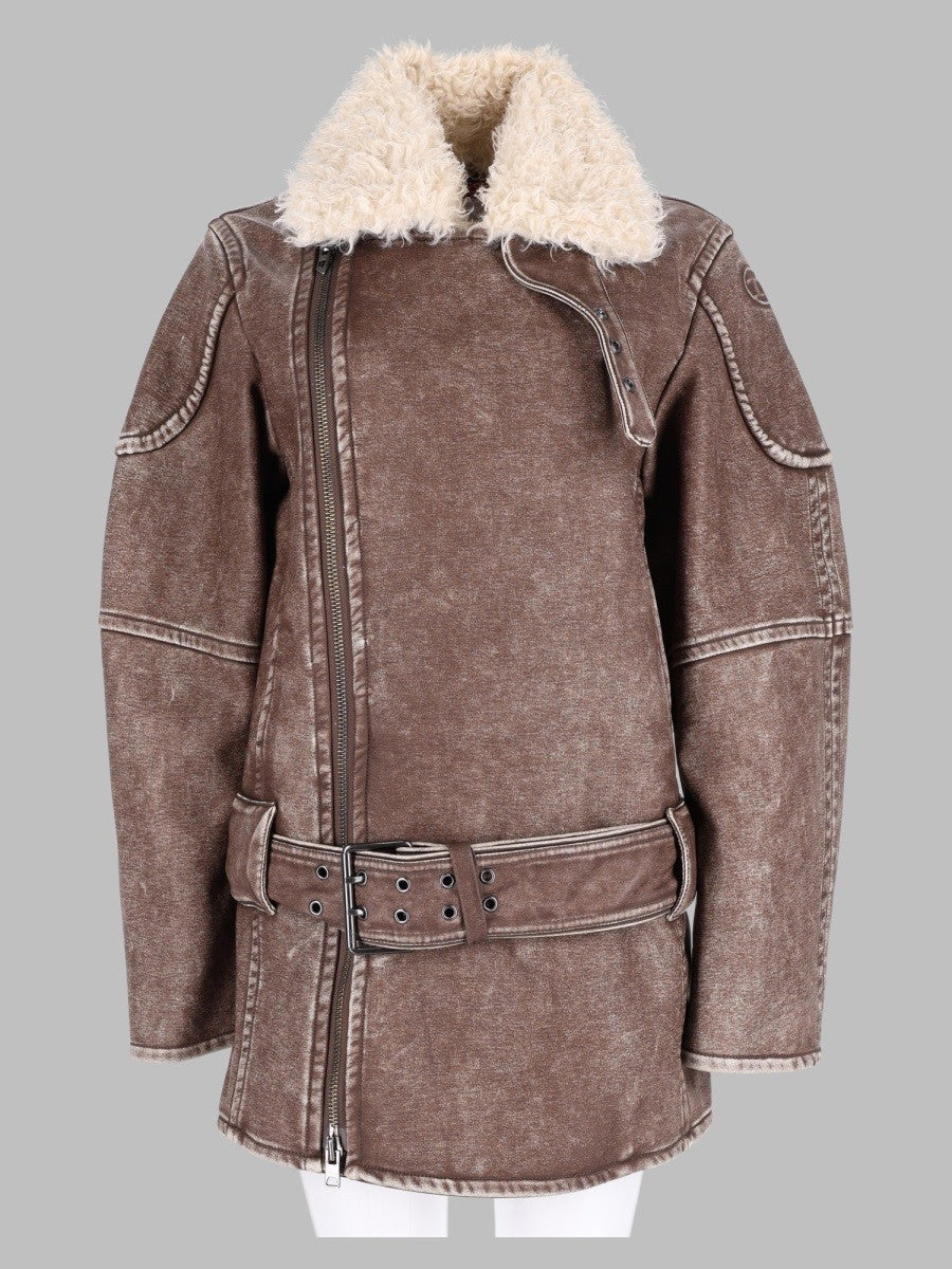 Cappotto Doppiopetto Stile Aviator-Biker