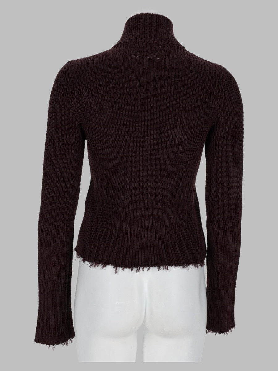 cardigan a coste con zip