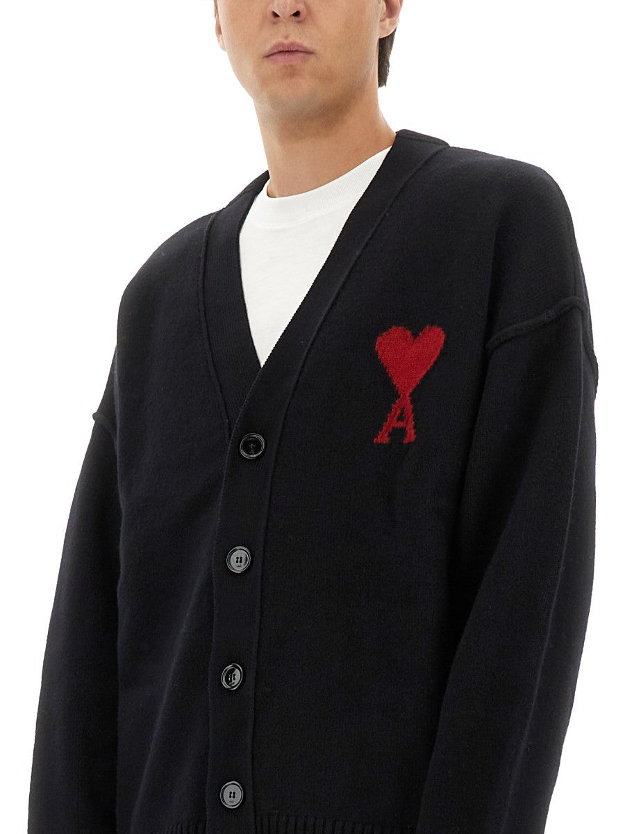 CARDIGAN CON LOGO A INTARSIO
