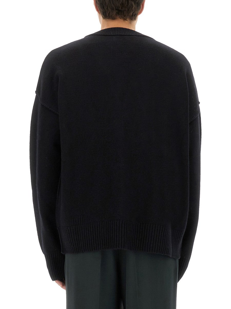 CARDIGAN CON LOGO A INTARSIO