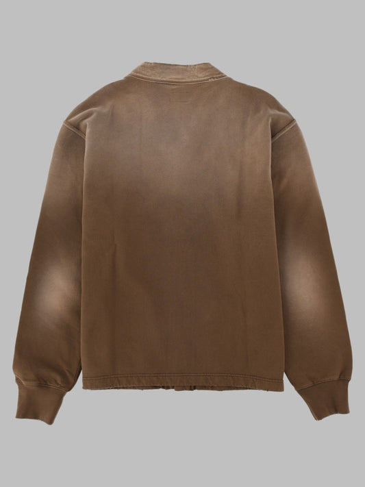 Cardigan In Felpa Effetto "Destroyed"