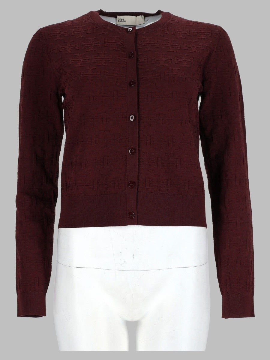 Cardigan in Jacquard T Monogram